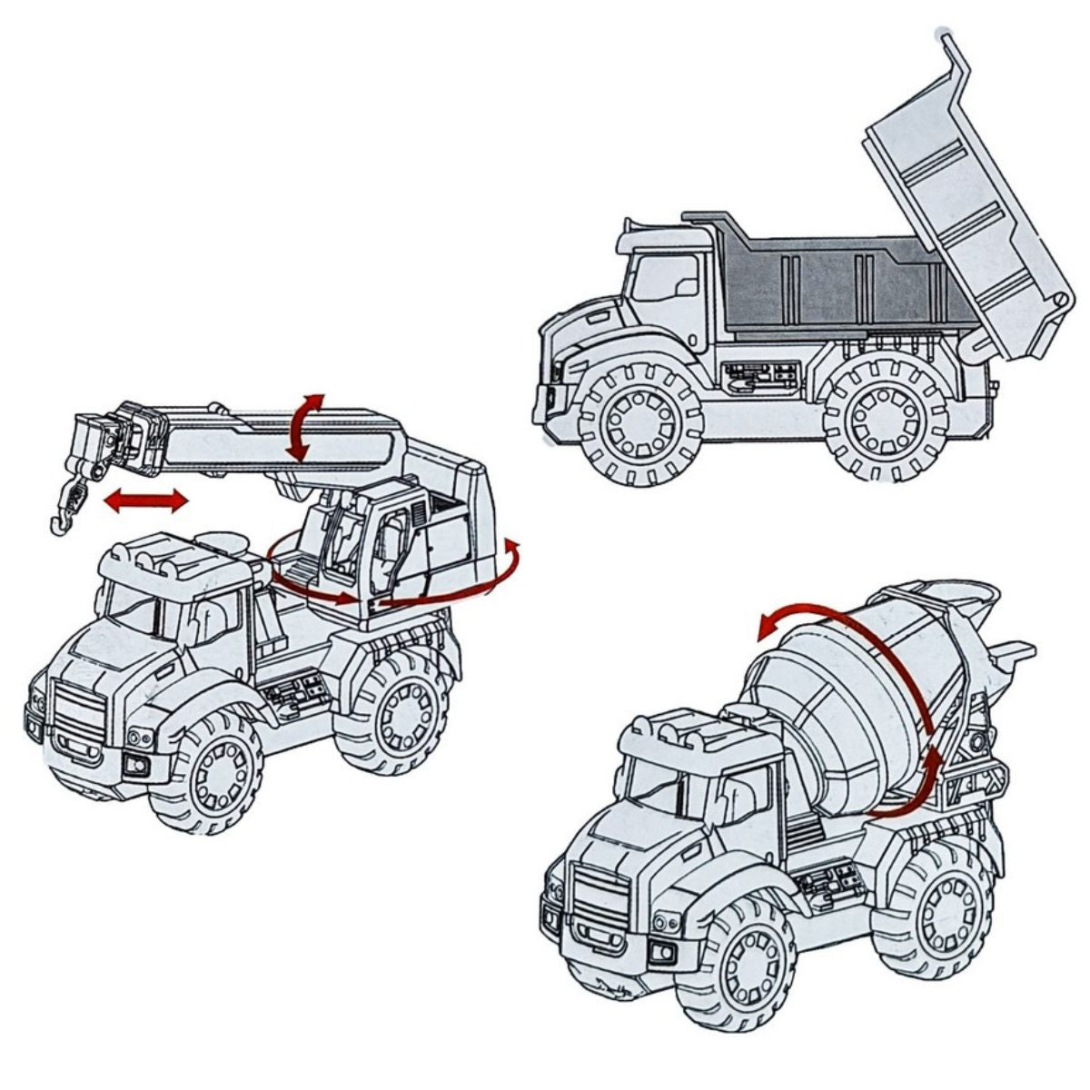 Brinquedo Caminhões De Construção Fricção Inertial Sortidos Brinquedo Caminhões De Construção Fricção Inertial Sortidos